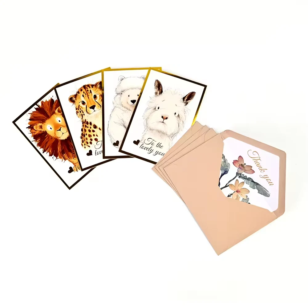 Cartes de voeux d'invitation de mariage d'animaux de dessin animé