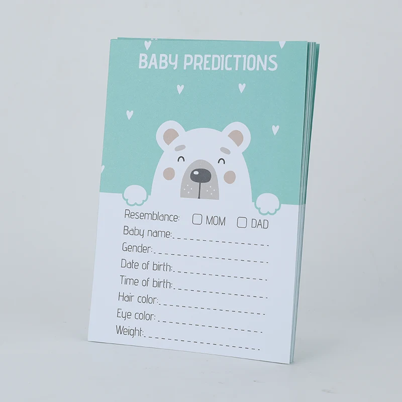 Carte De Jeu Baby shower d'animaux mignons