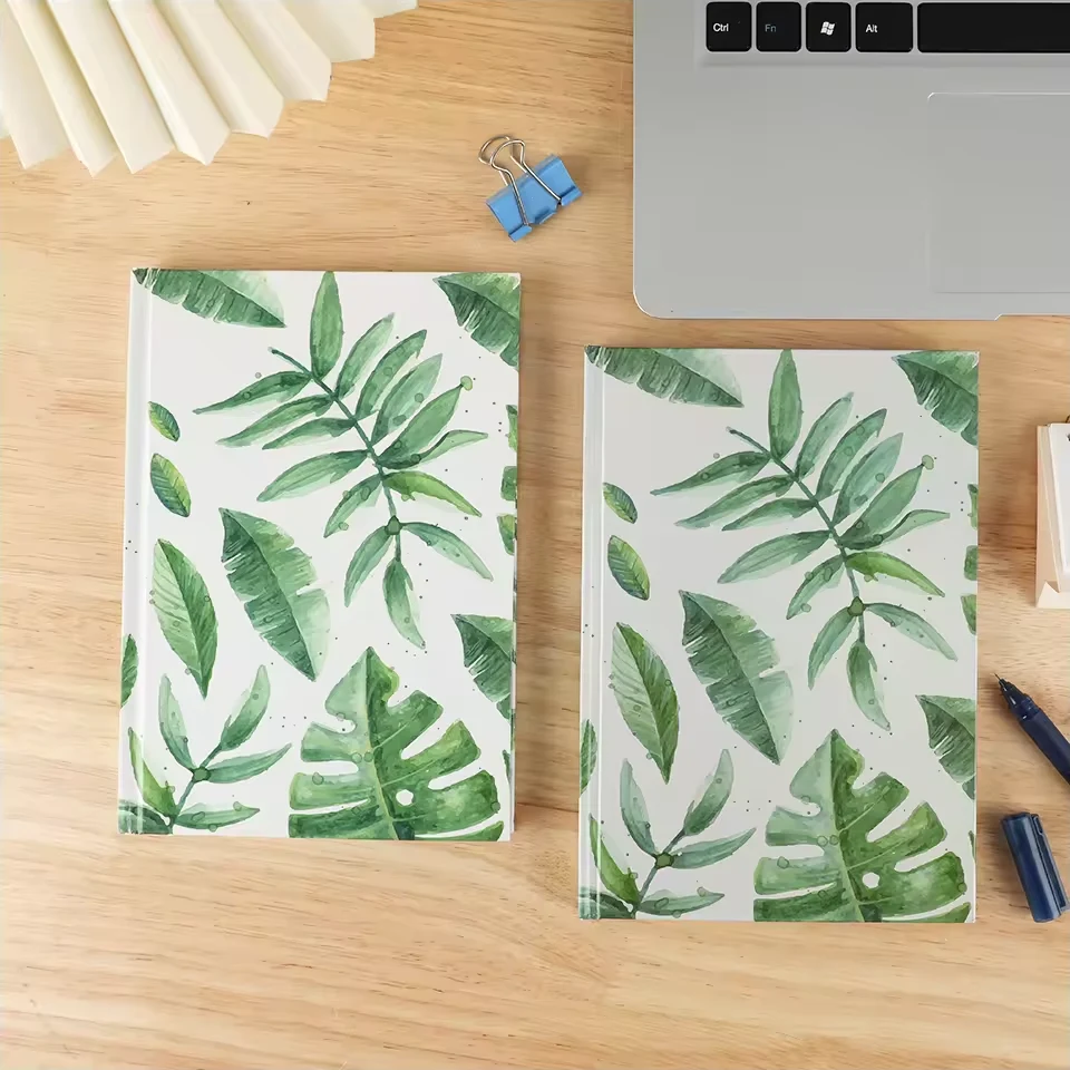 Carnet de journal scolaire en lin avec boîte d'emballage