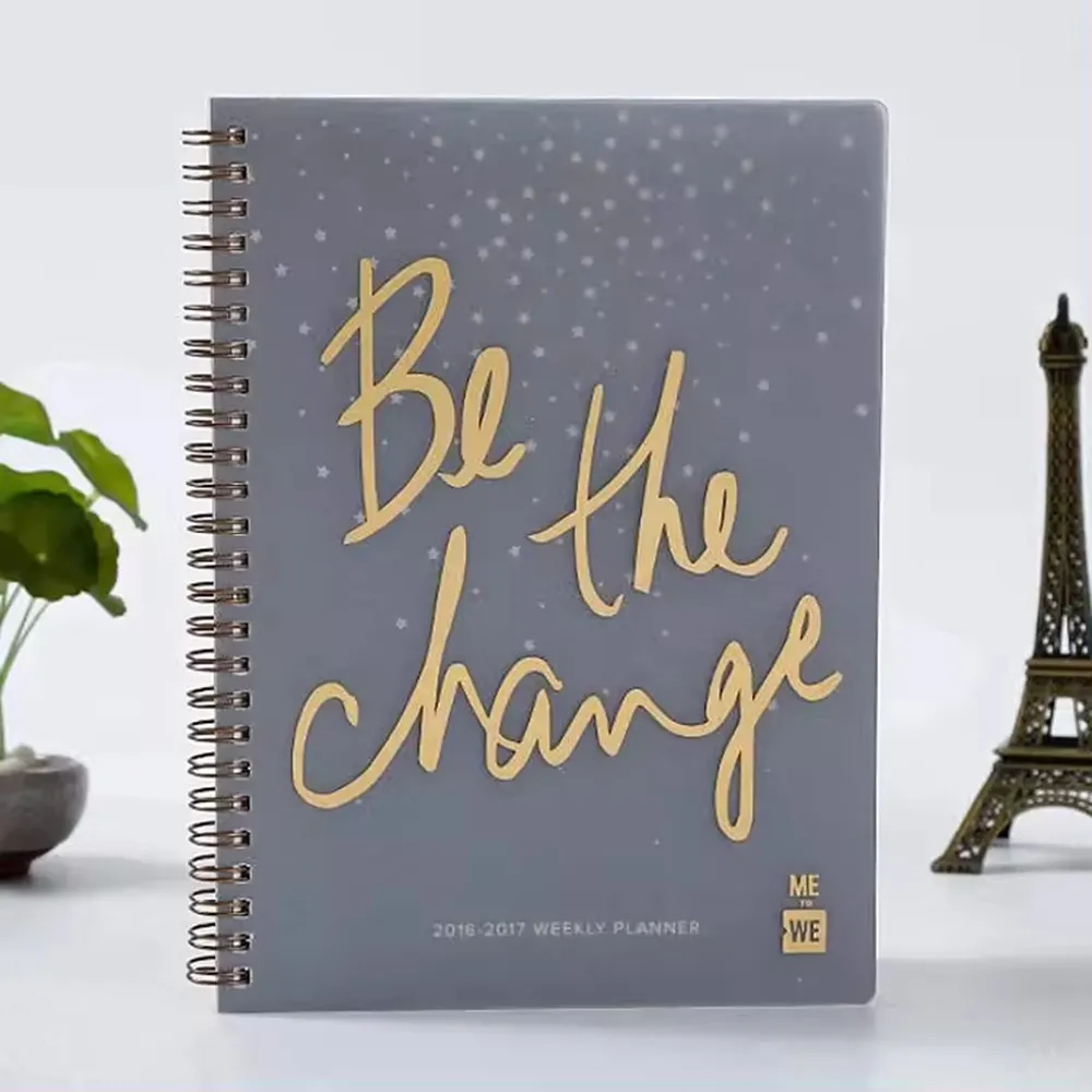 Planificateur de journal à spirale en PVC