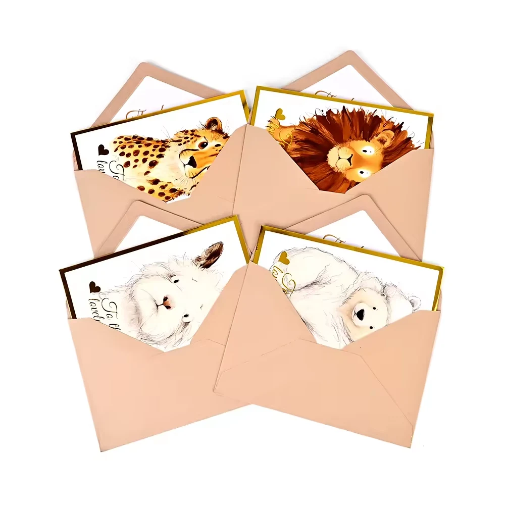 Cartes de vœux imprimées Tigre Lion